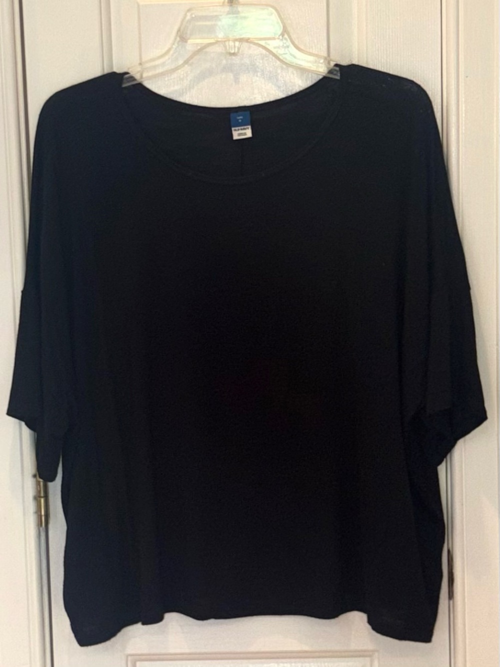 Old Navy Luxe Black Oversized Tunic Top M